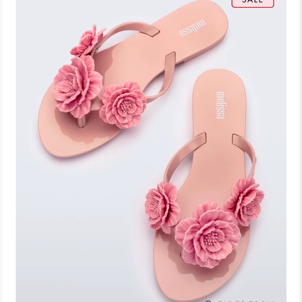 Mini Melissa Harmonic Springtime Kids Flip Flop, Pink
